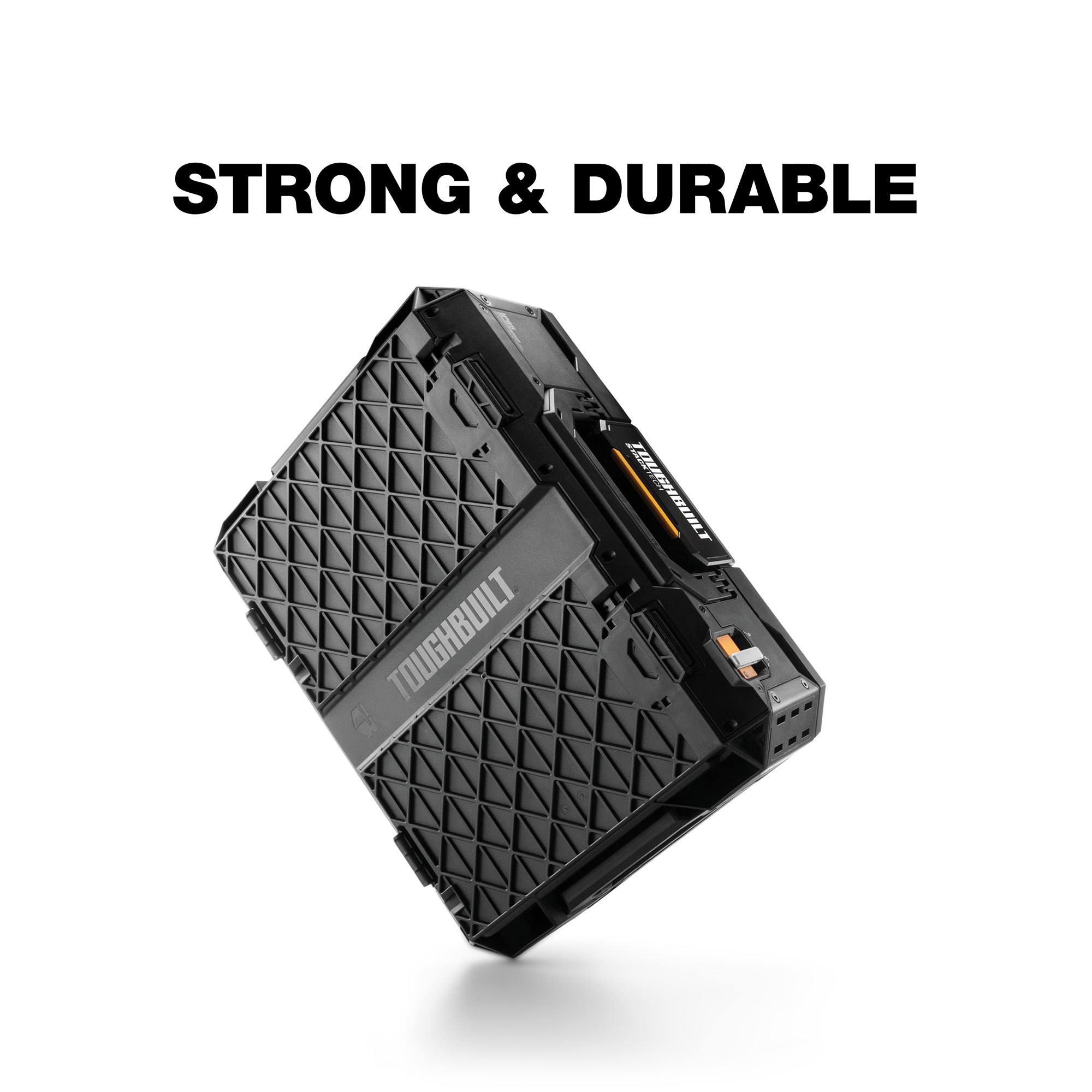 ToughBuilt StackTech Lockable Tool Box, Durable Plastic Storage Organizer, Black - VMInnovations