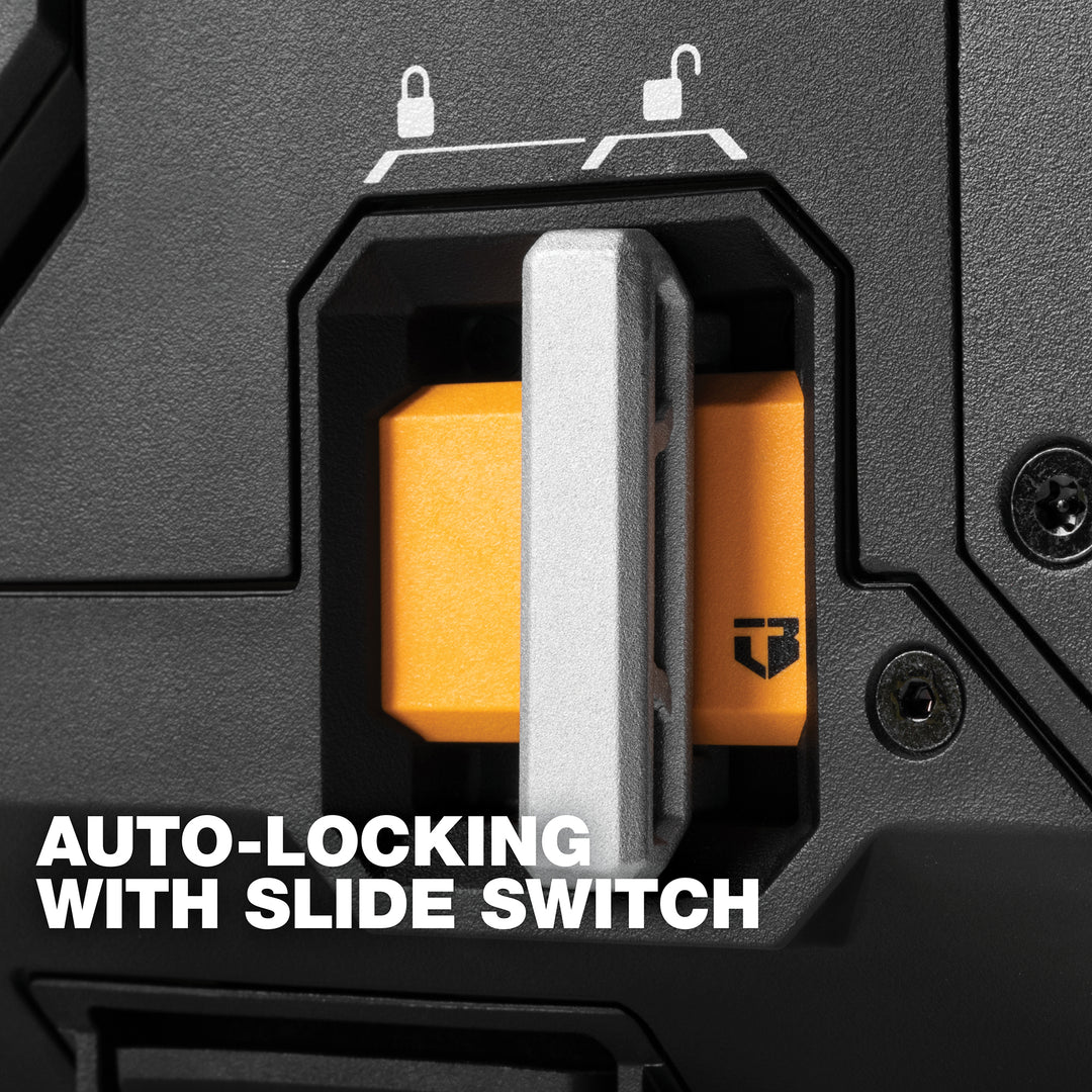 ToughBuilt XL Tool box Organizer with Lock and Removable Tray, Black (Open Box) - VMInnovations