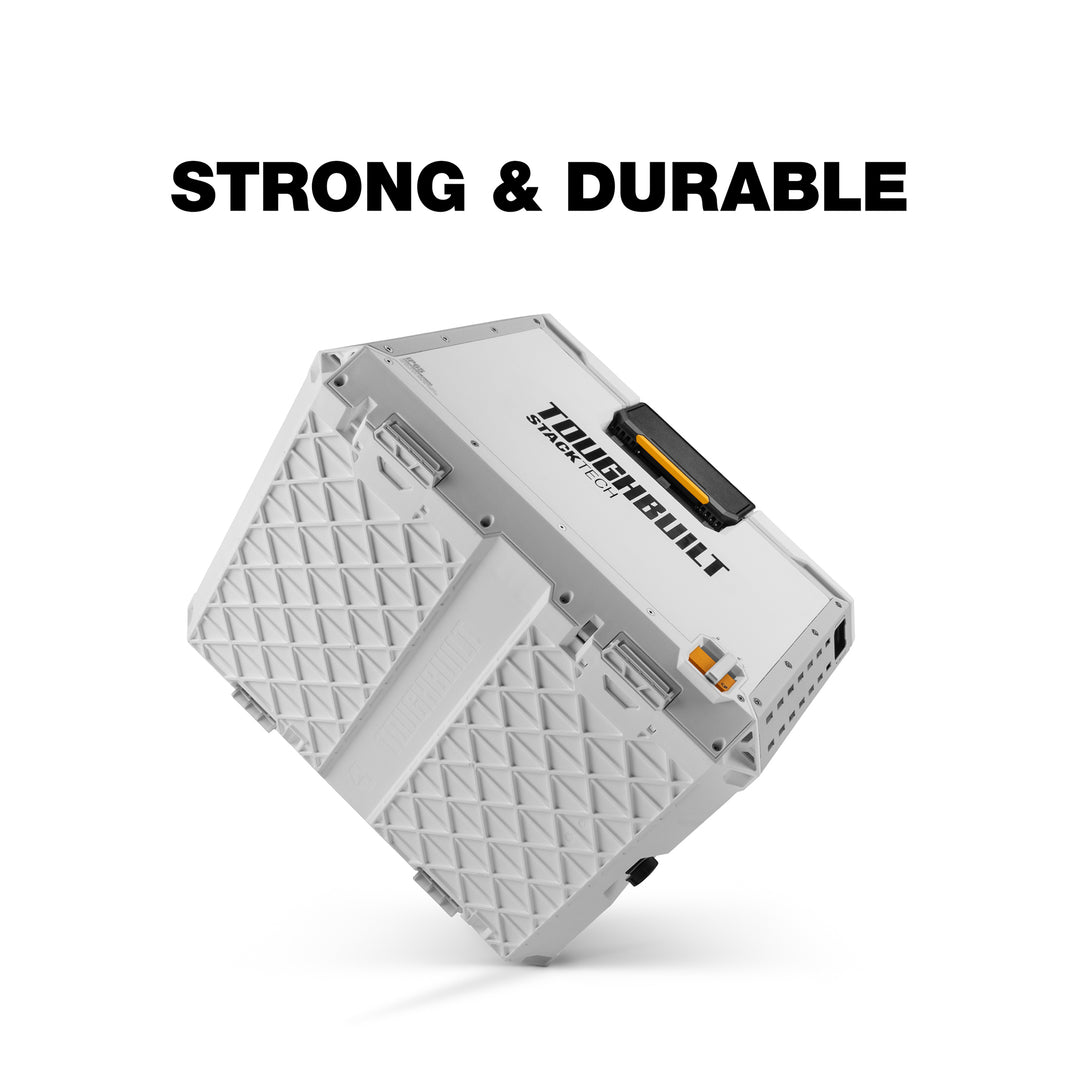 ToughBuilt StackTech XL Cooler, 38 Quart Hard Shell Ice Chest, White (Open Box)