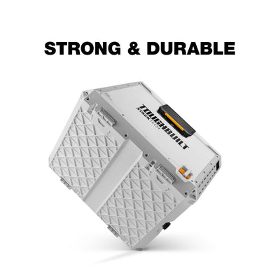 ToughBuilt StackTech XL Cooler, Stackable 38 Quart Hard Shell Ice Chest, White - VMInnovations