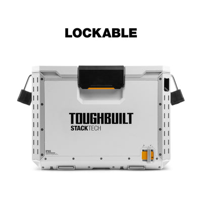 ToughBuilt StackTech XL Cooler, 38 Quart Hard Shell Ice Chest, White (Open Box) - VMInnovations