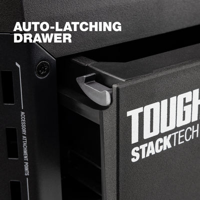 ToughBuilt StackTech 1-Drawer Tool Box, Durable Plastic Storage Organizer, Black - VMInnovations