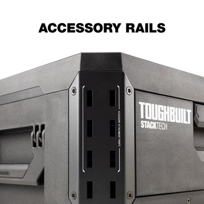 ToughBuilt StackTech 1-Drawer Tool Box, Durable Plastic Storage Organizer, Black - VMInnovations
