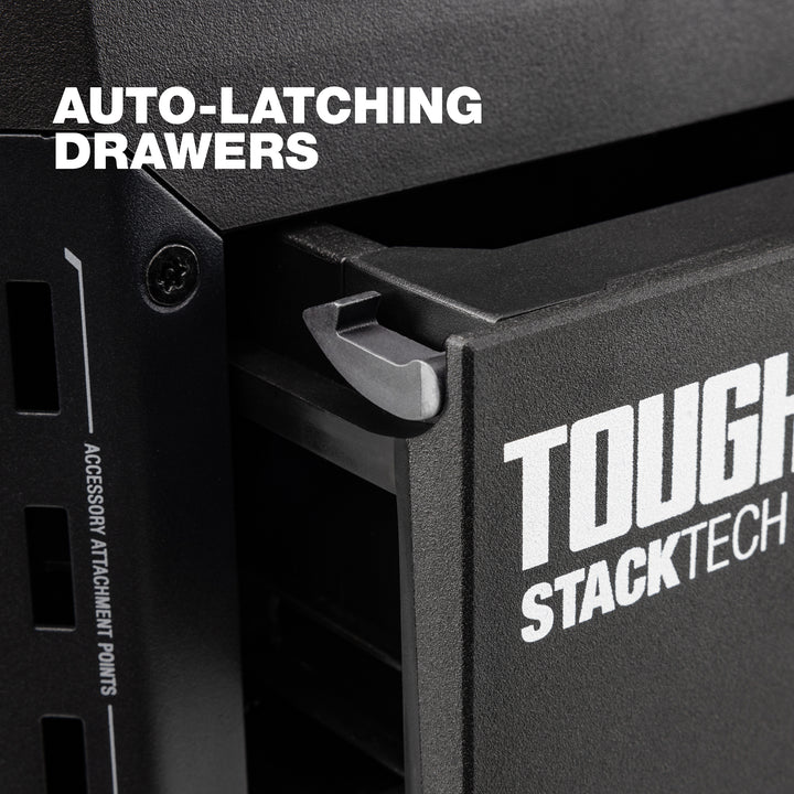 ToughBuilt StackTech 3-Drawer Tool Box, Durable Plastic Organizer (Open Box)