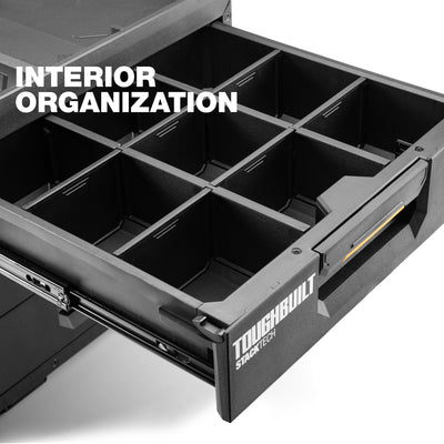 ToughBuilt Portable 2-in-1 Rolling Tool Box & StackTech 3-Drawer Tool Box, Black