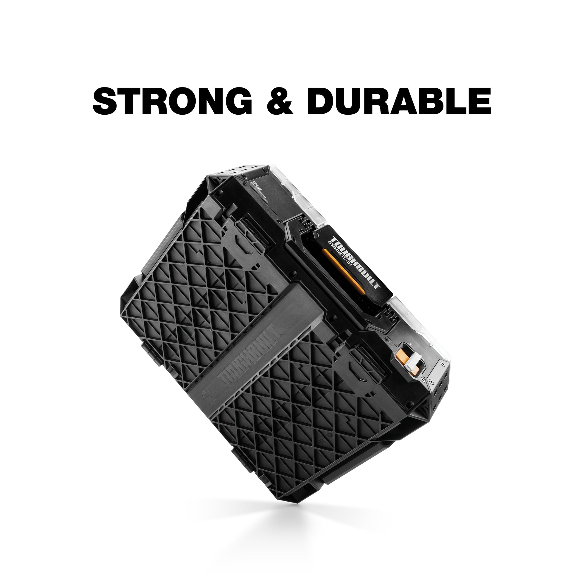 ToughBuilt Heavy Duty Storage Organizer Portable Tool Box Case, Black (Open Box)