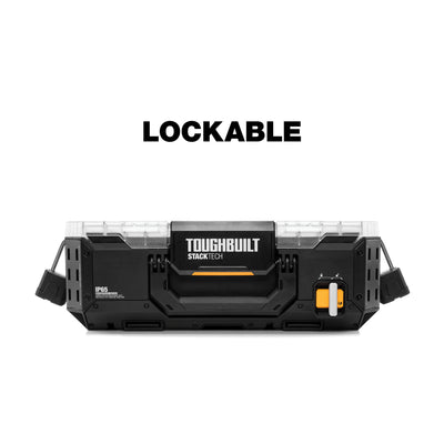 ToughBuilt Heavy Duty Storage Organizer Portable Tool Box Case, Black (Open Box)