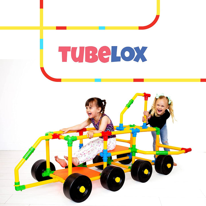 Tubelox Deluxe 220 Piece Creative Building and Construction Toy Set for Kids 3+