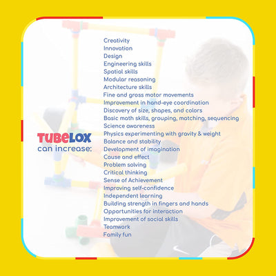 Tubelox Deluxe 220 Piece Building and Construction Toy Set for Kids 3+(Open Box)