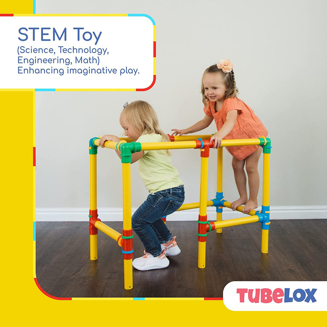 Tubelox Deluxe 220 Piece Creative Building and Construction Toy Set for Kids 3+