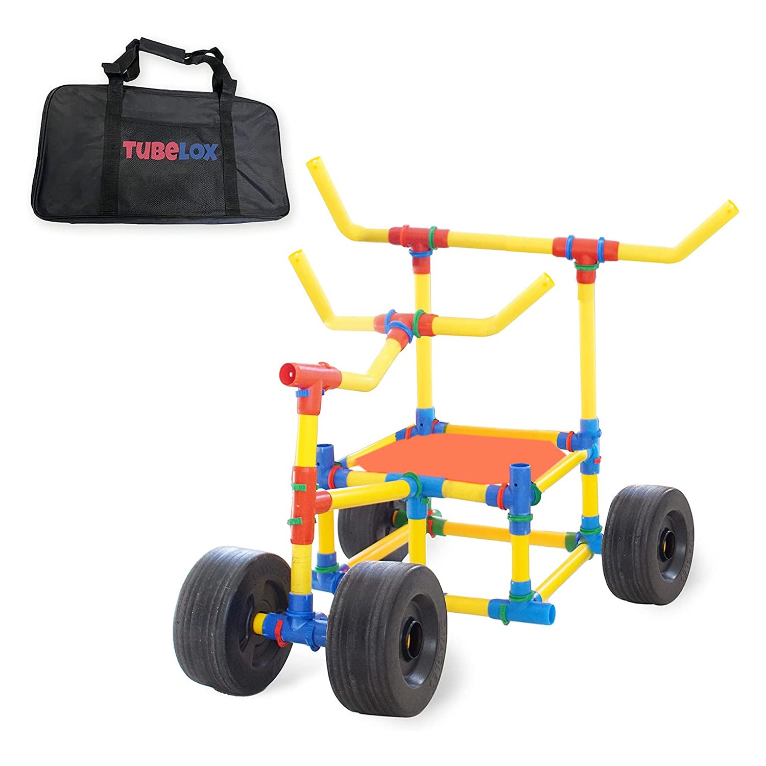 Tubelox Deluxe 220 Piece Building and Construction Kids Toy Set with Storage Bag - VMInnovations