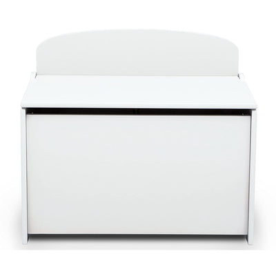 Delta Children MySize Deluxe Toy Box Kid's Room Storage Chest, White (Open Box)