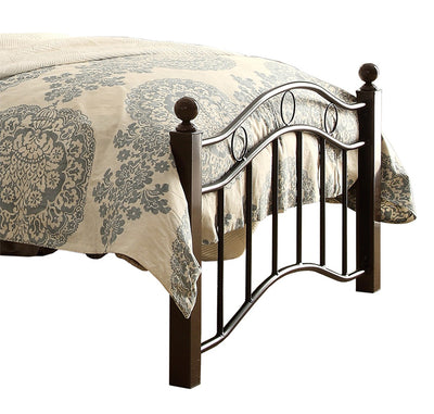 Homelegance Averny Twin Size Home Metal Platform Bed Frame with Headboard, Black