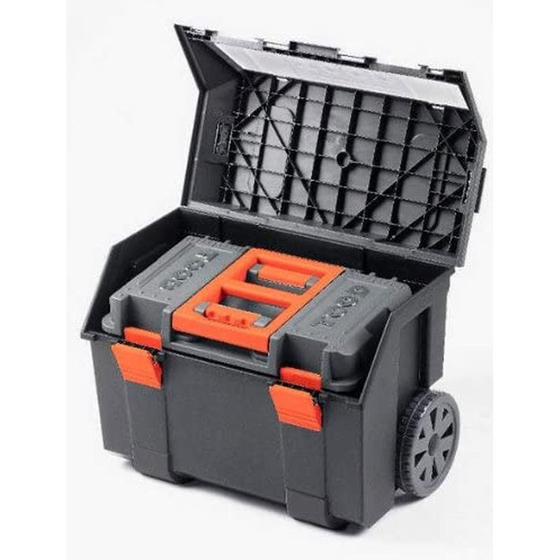 TOOD Detachable Rolling Tool Box Storage Bin Set with Removable Trays(For Parts)