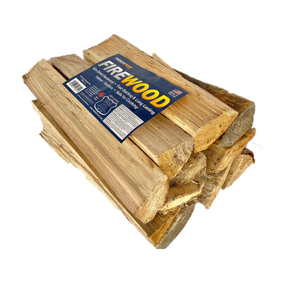 TimberTote Natural Hardwood Mix Firewood Bundle for Fireplace & Firepit (3 Pack)