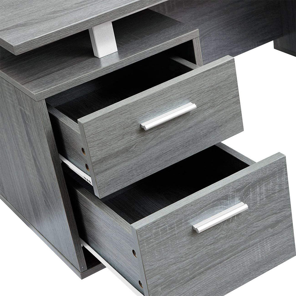 Techni Mobili 3 Drawer Modern Office Desk and Vertical Filing Cabinet (Open Box)