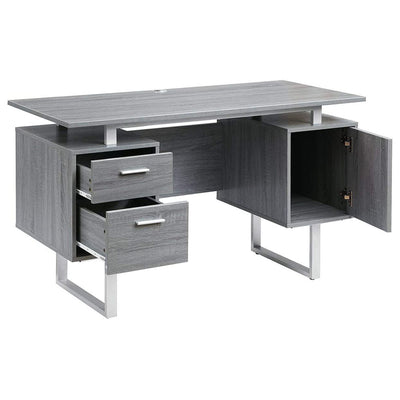 Techni Mobili 3 Drawer Modern Office Desk and Vertical Filing Cabinet (Open Box)
