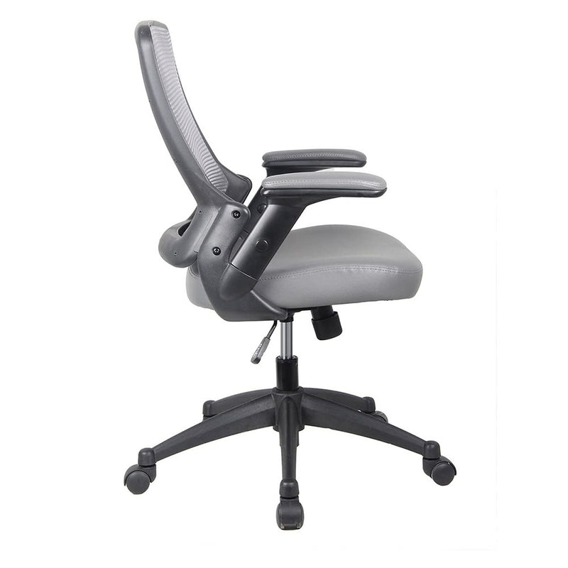 Techni Mobili Modern High Back Height Adjustable Studio Office Desk Chair, Gray