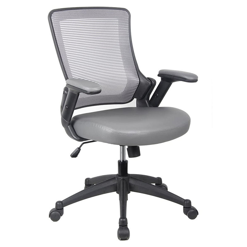 Techni Mobili Modern High Back Height Adjustable Studio Office Desk Chair, Gray