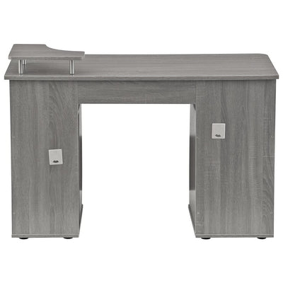 Techni Mobili Floating Modern Office Desk & Complete Computer Workstation, Gray (Open Box)