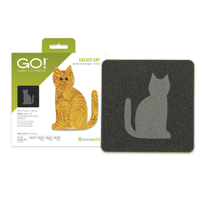 AccuQuilt GO! Calico Cat Fabric Cutting Die Pattern for Quilting Projects (Used)