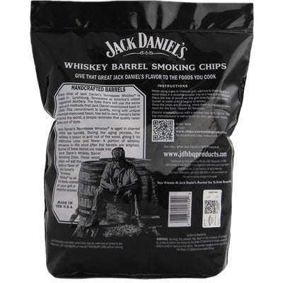 Jack Daniel's Whiskey Barrel Smoking Oak Wood Chips, 180 Cubic Inches (4 Pack)