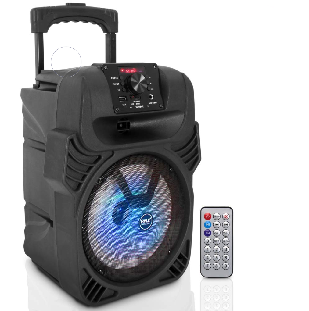 Pyle PPHP844B Portable Bluetooth Speaker System w/ Flashing Party Lights(4 Pack)