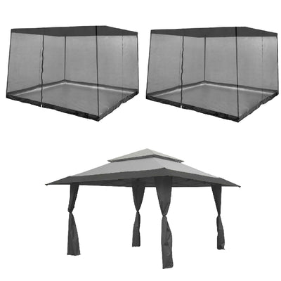 Z-Shade Screen Instant Outdoor Gazebo(2) & Z-Shade 13 x 13Ft Instant Gazebo