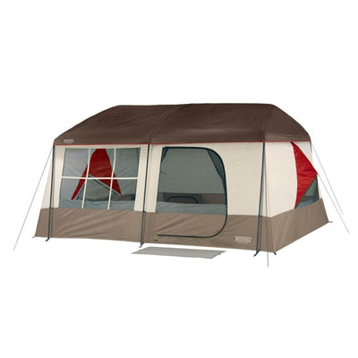 Wenzel 14 x 14 Foot Kodiak Camping 9 Person Family Pop Up Cabin Tent, Tan (Used)
