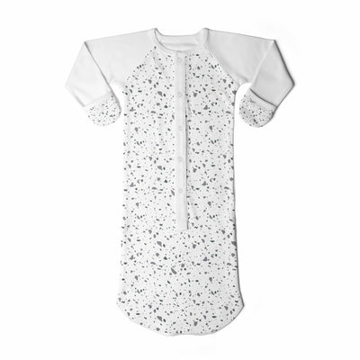 Goumikids Baby Sleeper Gown Organic Bamboo Sleepsack Pajamas, 0-3M Terrazzo - VMInnovations