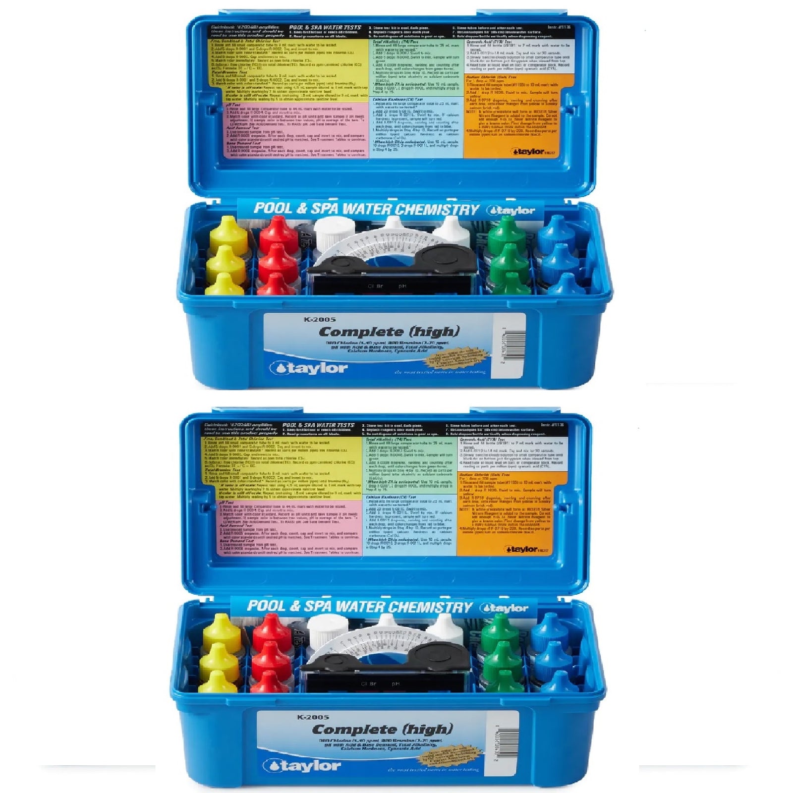 Taylor Swimming Pool Chlorine Bromine Alkalinity Hardness pH DP Test Kit (2) - VMInnovations