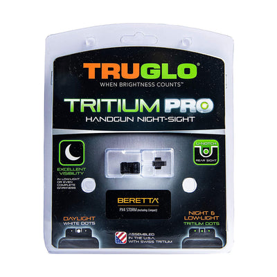 TruGlo Tritium Pro Handgun Glow in the Dark Sight for Beretta PX4 Storm, Black