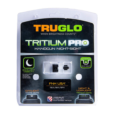 TruGlo Tritium Pro Handgun Sights, NH FNP-9, FNX-9 & FNS-9, Green (Open Box)