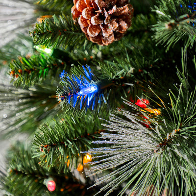 Home Heritage Lincoln 5' 300 Bulb Christmas Tree w/ Pine Cones & Glitter (Used) - VMInnovations