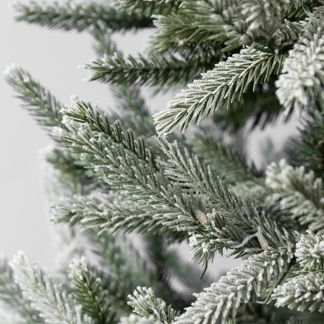 Home Heritage Snowy Abies Pine 6 Foot Prelit Flocked Christmas Tree (Used) - VMInnovations
