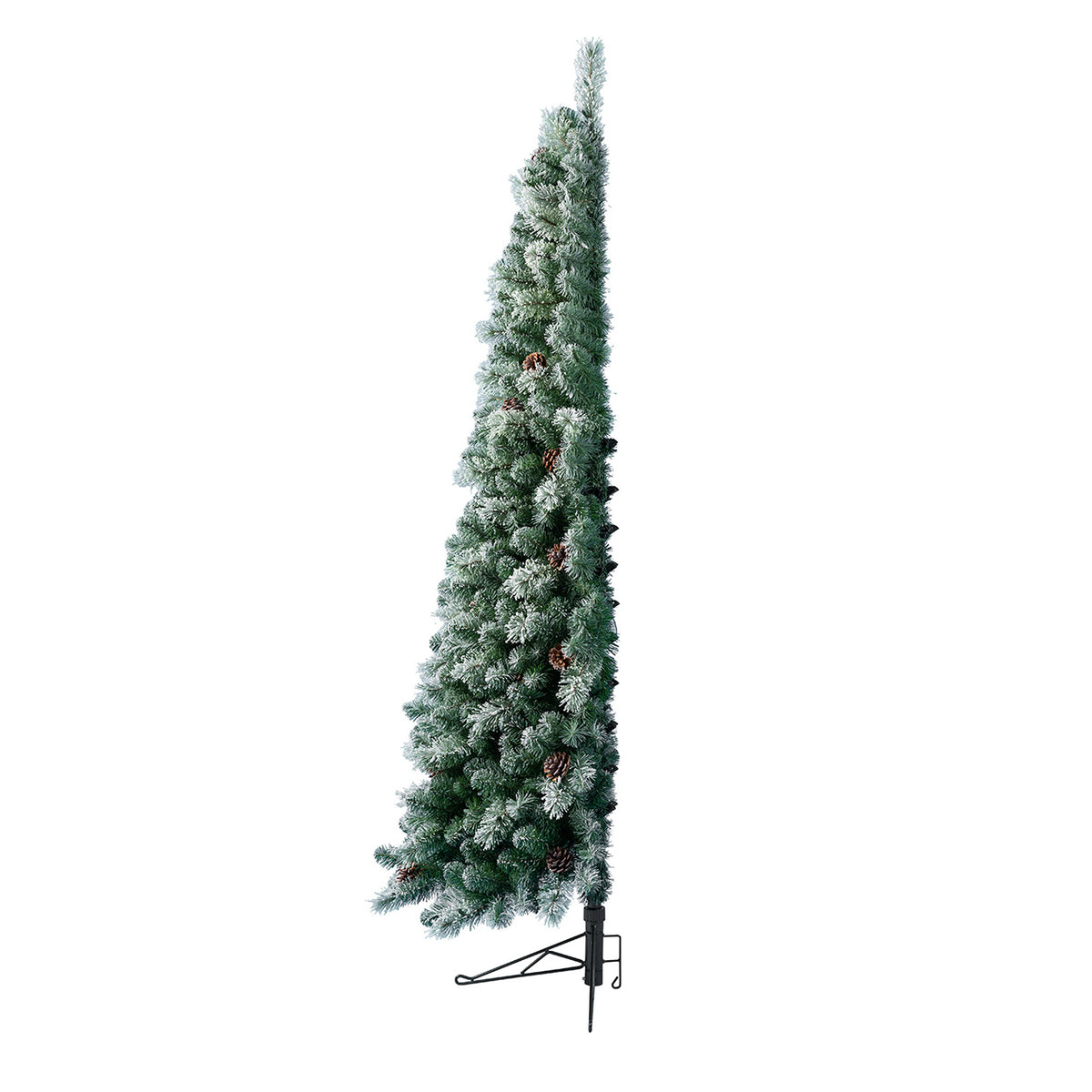 Evergreen 7ft LED Pre Lit Flocked Half Pine Artificial Christmas Tree (Open Box)