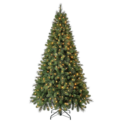 Home Heritage 7' Artificial Cascade Pine Christmas Tree w/ Changing Lights(Used) - VMInnovations