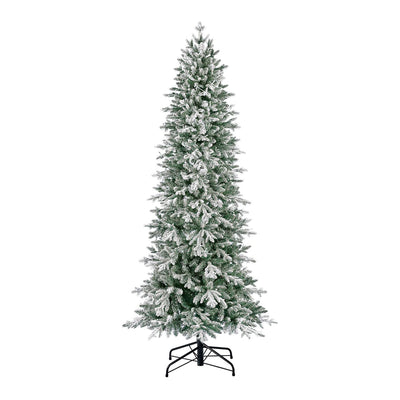 Evergreen Classics 7 Foot Pre-Lit Flocked Natural Pine Artificial Christmas Tree (Refurbished)