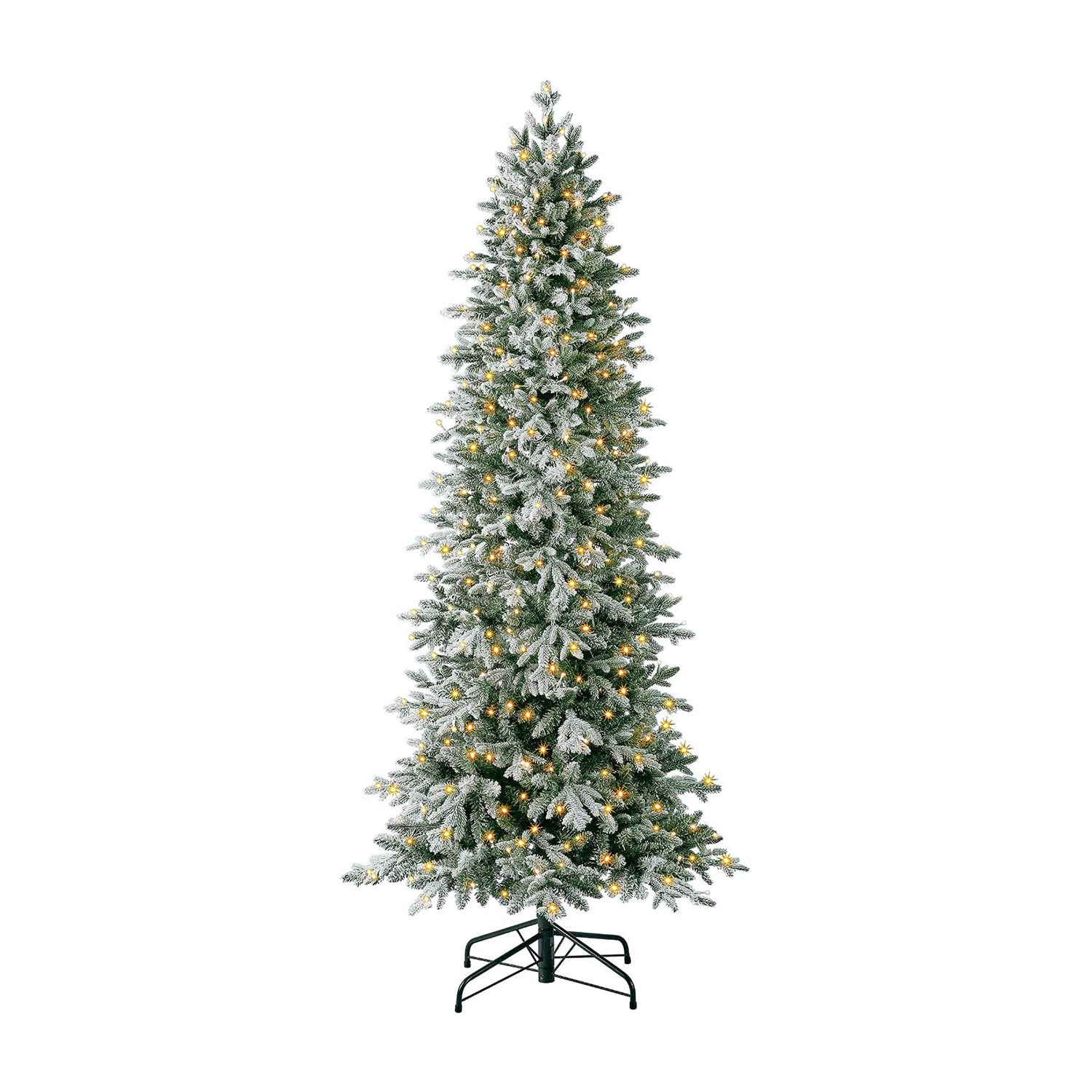 Evergreen Classics 7 Foot Pre-Lit Flocked Natural Pine Artificial Christmas Tree (Refurbished)