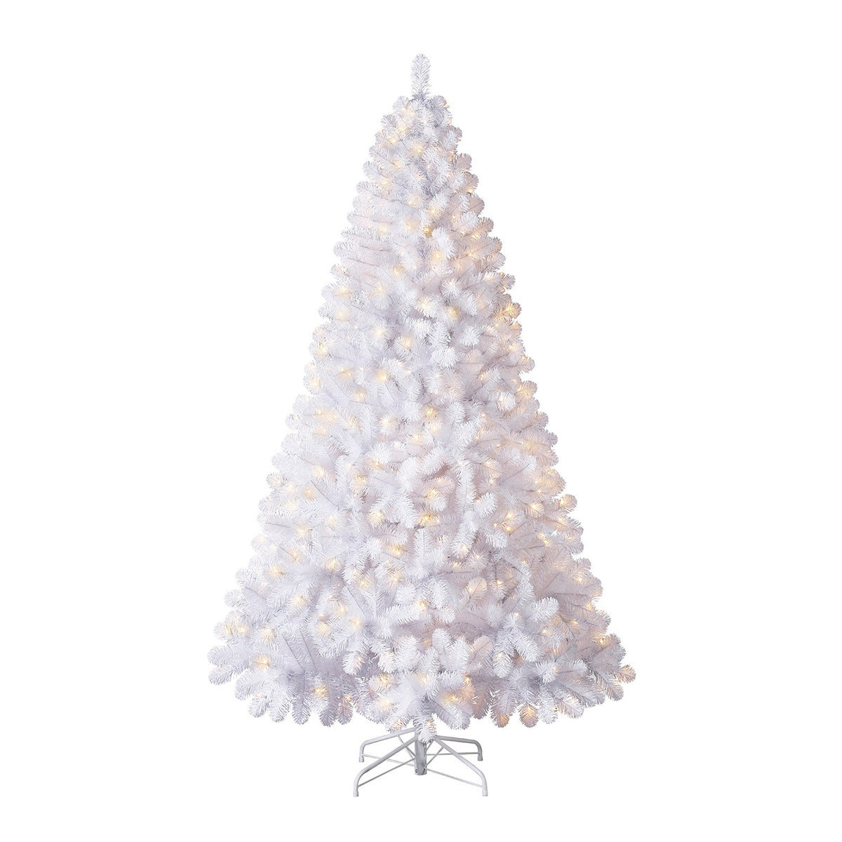 Evergreen Classics Oxford 7.5' Artificial Prelit Christmas Tree, 500 LEDs, White