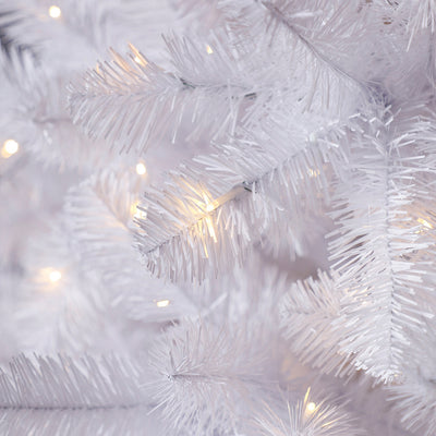 Evergreen Classics Oxford 7.5' Artificial Prelit Christmas Tree, 500 LEDs, White