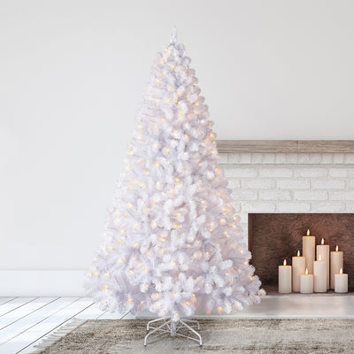 Evergreen Classics Oxford 7.5' Artificial Prelit Christmas Tree, 500 LEDs, White
