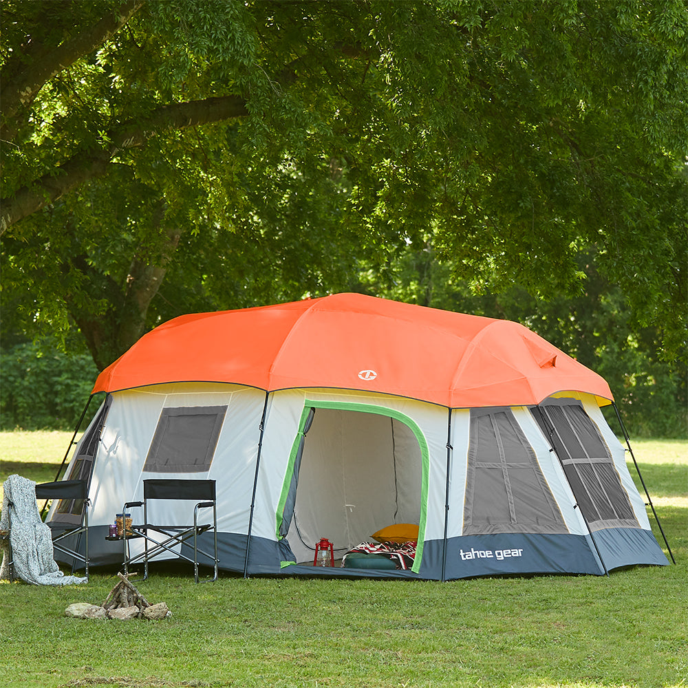 Tahoe Gear Ozark 16 Person 3 Season Family Cabin Tent, Beige (Refurbished)
