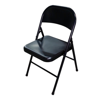 Plastic Development Group Commercial Party Heavy Duty Steel Folding Chair, Black - VMInnovations