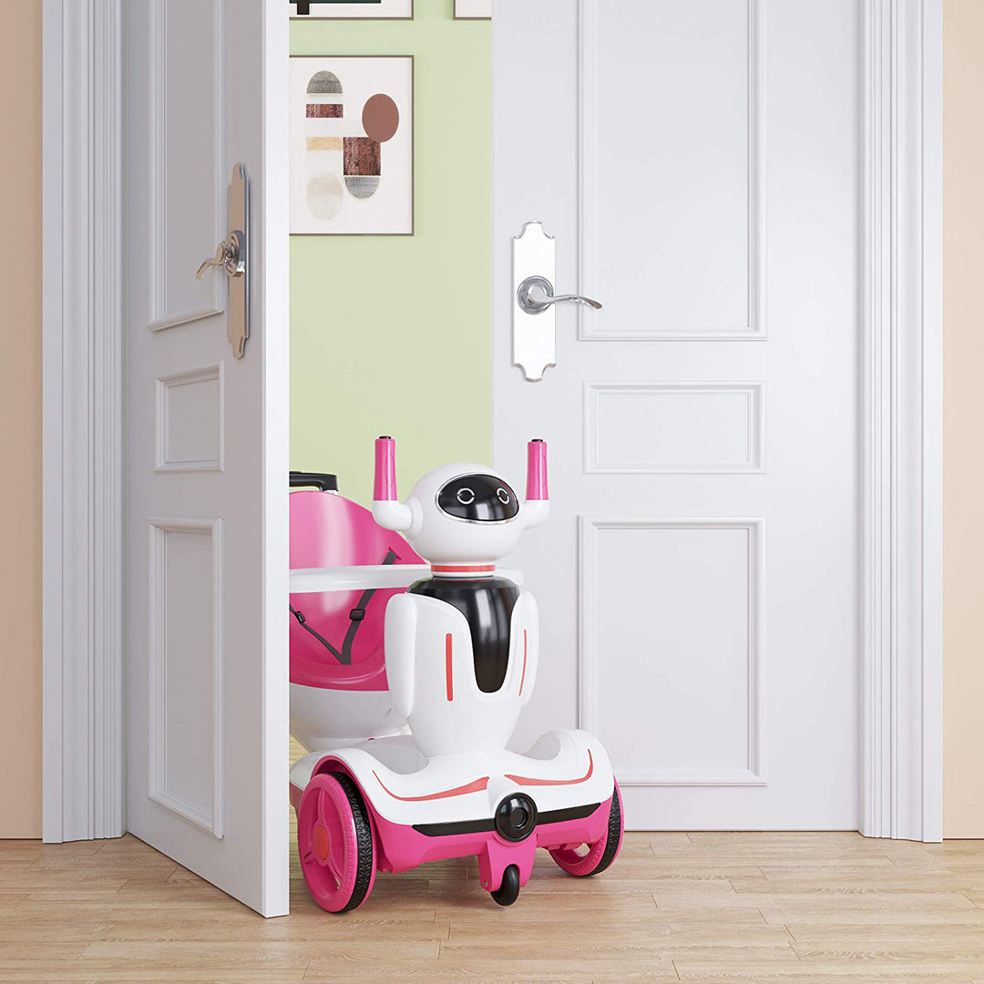 TOBBI 3 in 1 Kids Electric Ride On Toy, Rose Red (Open Box) - VMInnovations