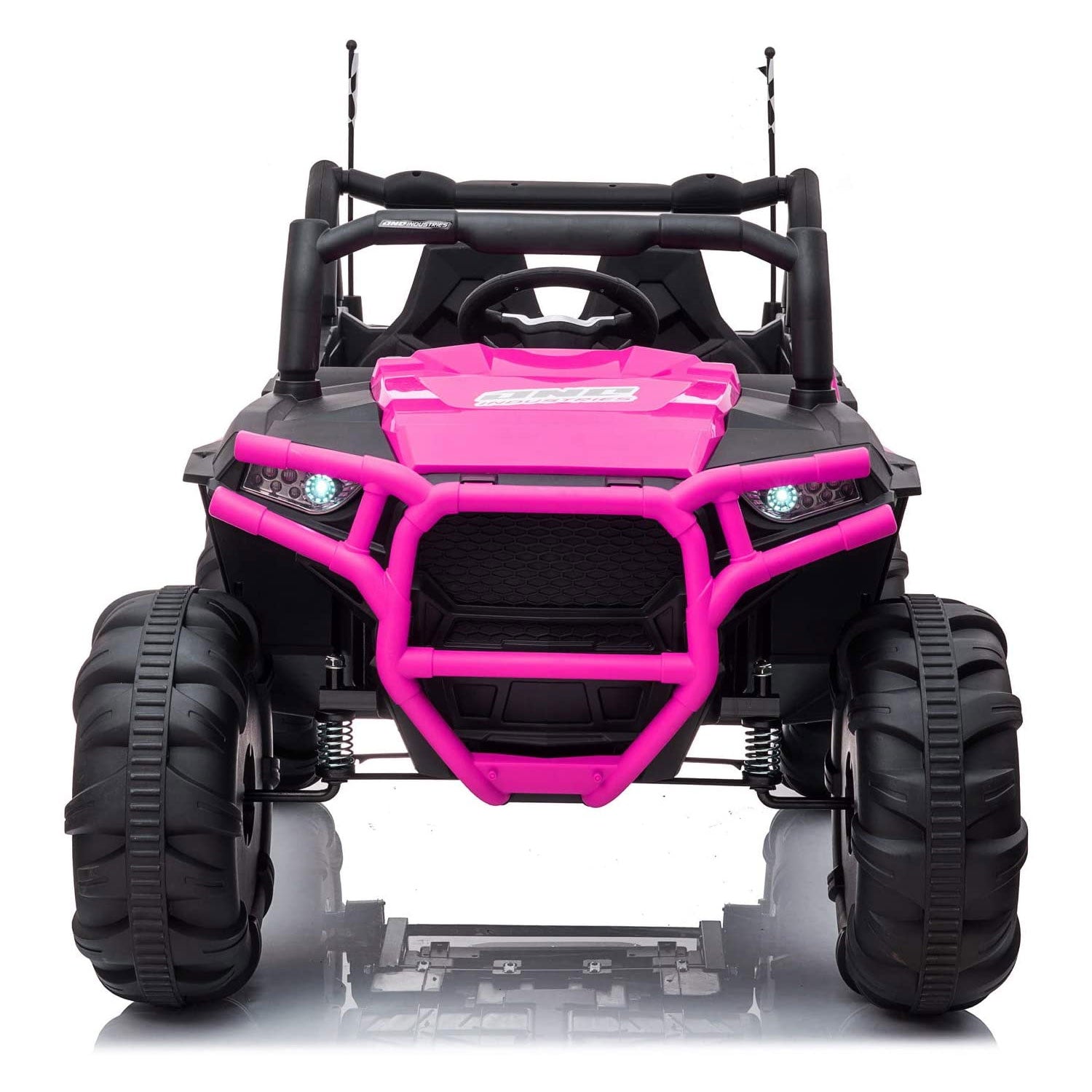 TOBBI 12V Kids Electric Battery Powered Ride On Toy SUV Car, Pink (Open Box) - VMInnovations