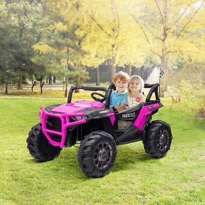TOBBI 12V Kids Electric Battery Powered Ride On 3 Speed Toy SUV Car, Pink (Used) - VMInnovations