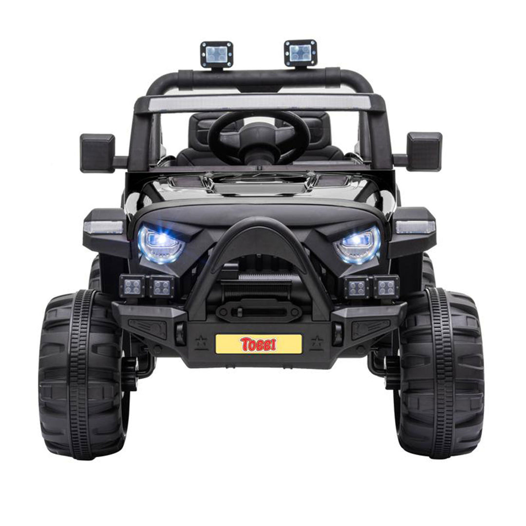 TOBBI 12V Kids Electric Battery-Powered Ride On 3 Speed Toy SUV Truck Car, Black