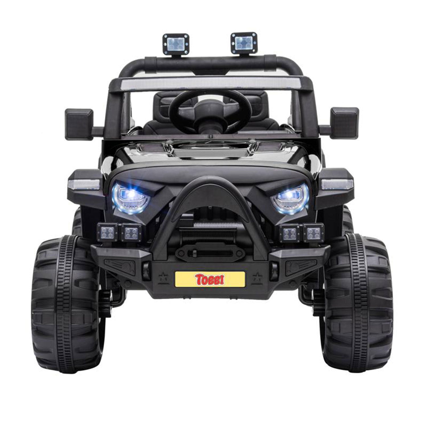 TOBBI 12V Kids Electric Ride On 3 Speed Toy SUV Truck Car, Black (Open Box) - VMInnovations