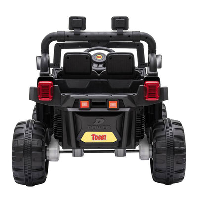 TOBBI 12V Kids Electric Ride On 3 Speed Toy SUV Truck Car, Black (For Parts)